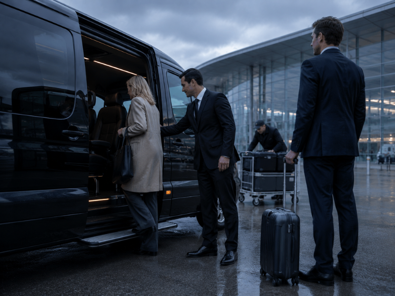 Private airport shuttle van for Boston Logan Airport pickups and drop-offs